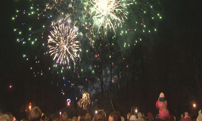 Przywitanie nowego 2013 roku w parku miejskim w Wejherowie