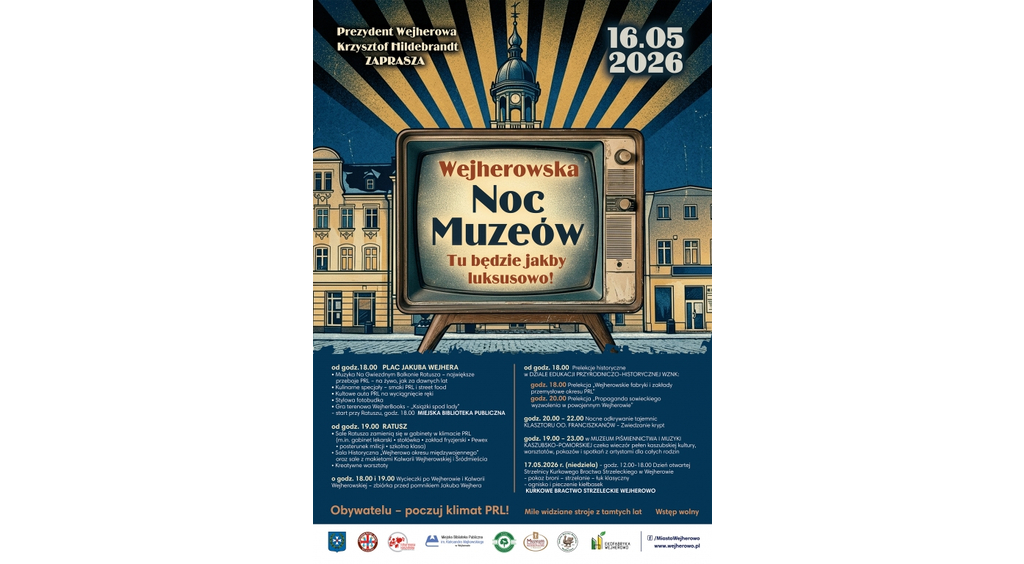Wejherowska Noc Muzeów 2026 w klimacie PRL 