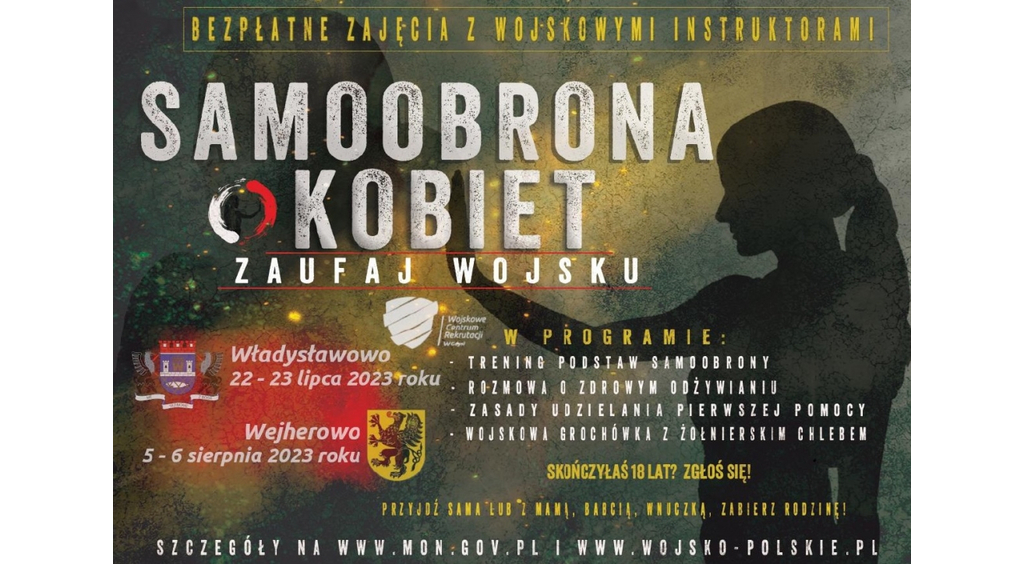 Wojskowi zapraszają na bezpłatne zajęcia z samoobrony kobiet w Wejherowie