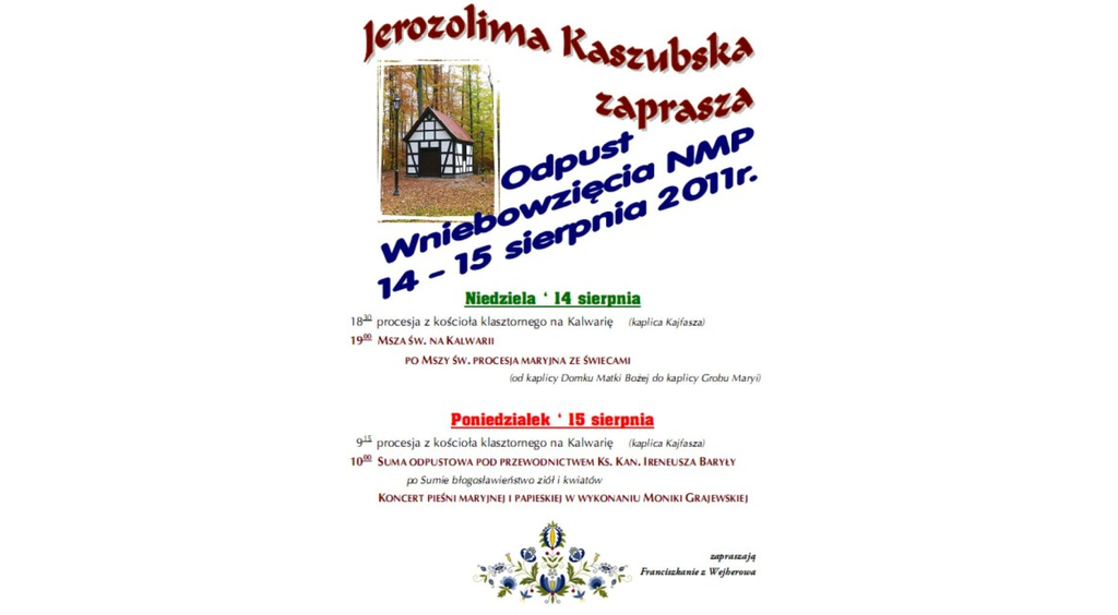 Franciszkanie zapraszają na odpust

