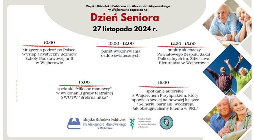 Zaproszenie na Dzień Seniora w bibliotece