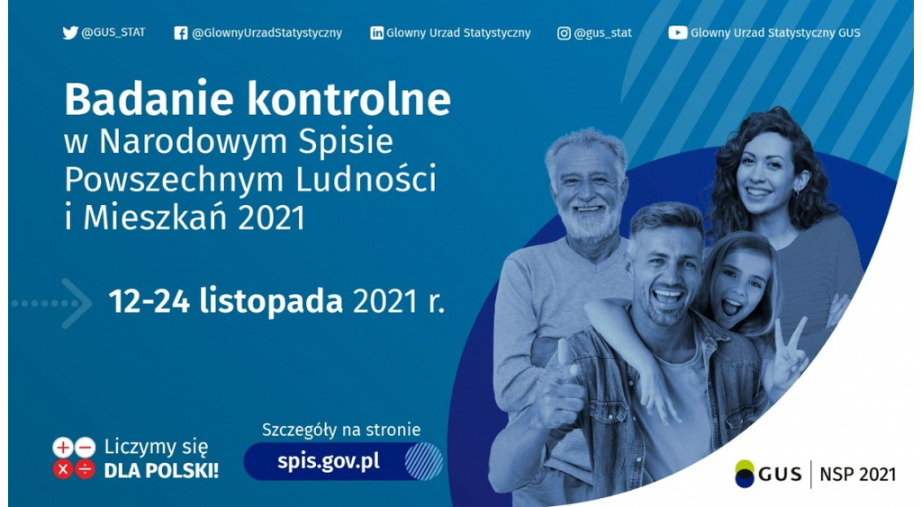 Badanie kontrolne w Narodowym Spisie Powszechnym Ludności i Mieszkań 2021 