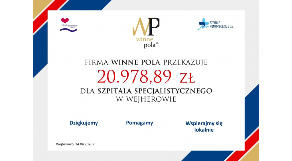 Winne Pola przekazał darowiznę szpitalowi w Wejherowie