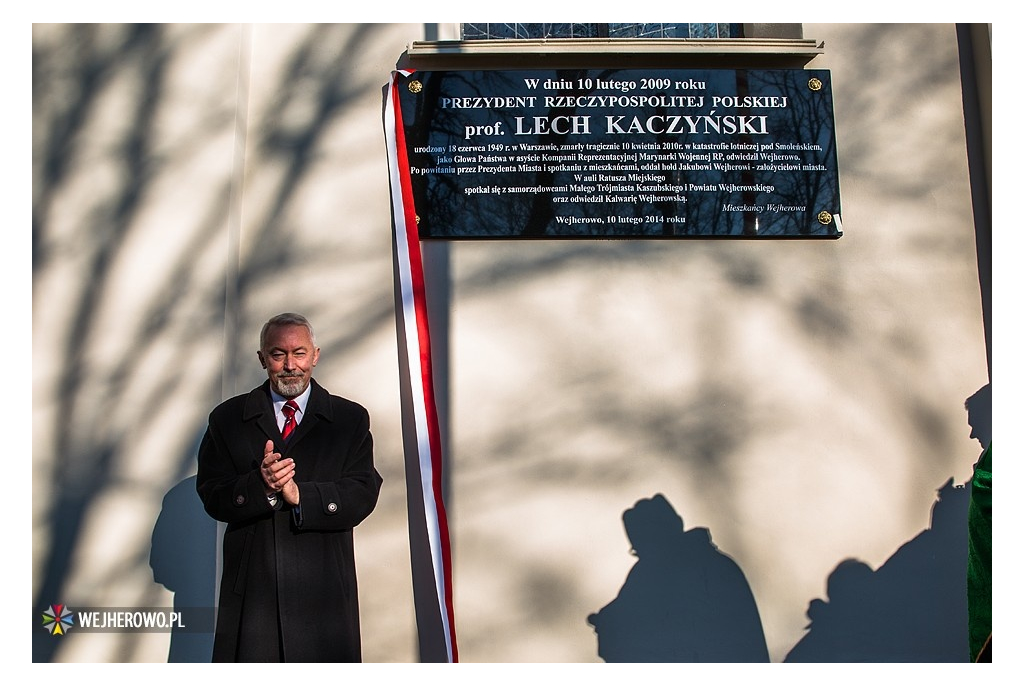 Wejherowianie upamiętnili prezydenta RP śp. Lecha Kaczyńskiego - 08.02.2014