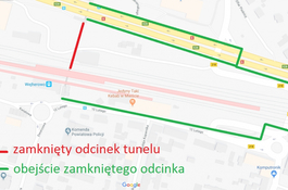 Uwaga! Zamknięty tunel PKP pod krajową „szóstką”