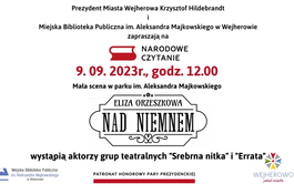 Narodowe czytanie - Eliza Orzeszkowa “Nad Niemnem”