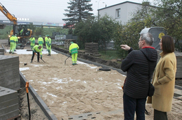 Ulica Ogrodowa w trakcie budowy