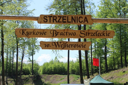 Wystawa dzieł sztuki na strzelnicy, pokaz broni i strzelanie