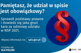 Uwaga! Za odmowę spisu grozi kara grzywny! 