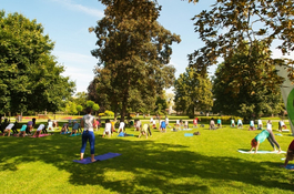 Joga w wejherowskim parku