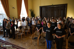 Gimnazjaliści spotkali się z prezydentem Krzysztofem Hildebrandtem - 12.02.2014