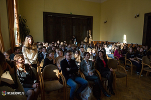 Gimnazjaliści spotkali się z prezydentem Krzysztofem Hildebrandtem - 12.02.2014