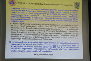 Ćwiczenia zarządzania kryzysowego - 6.10. 2013