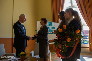 Gimnazjaliści spotkali się z prezydentem Krzysztofem Hildebrandtem - 12.02.2014